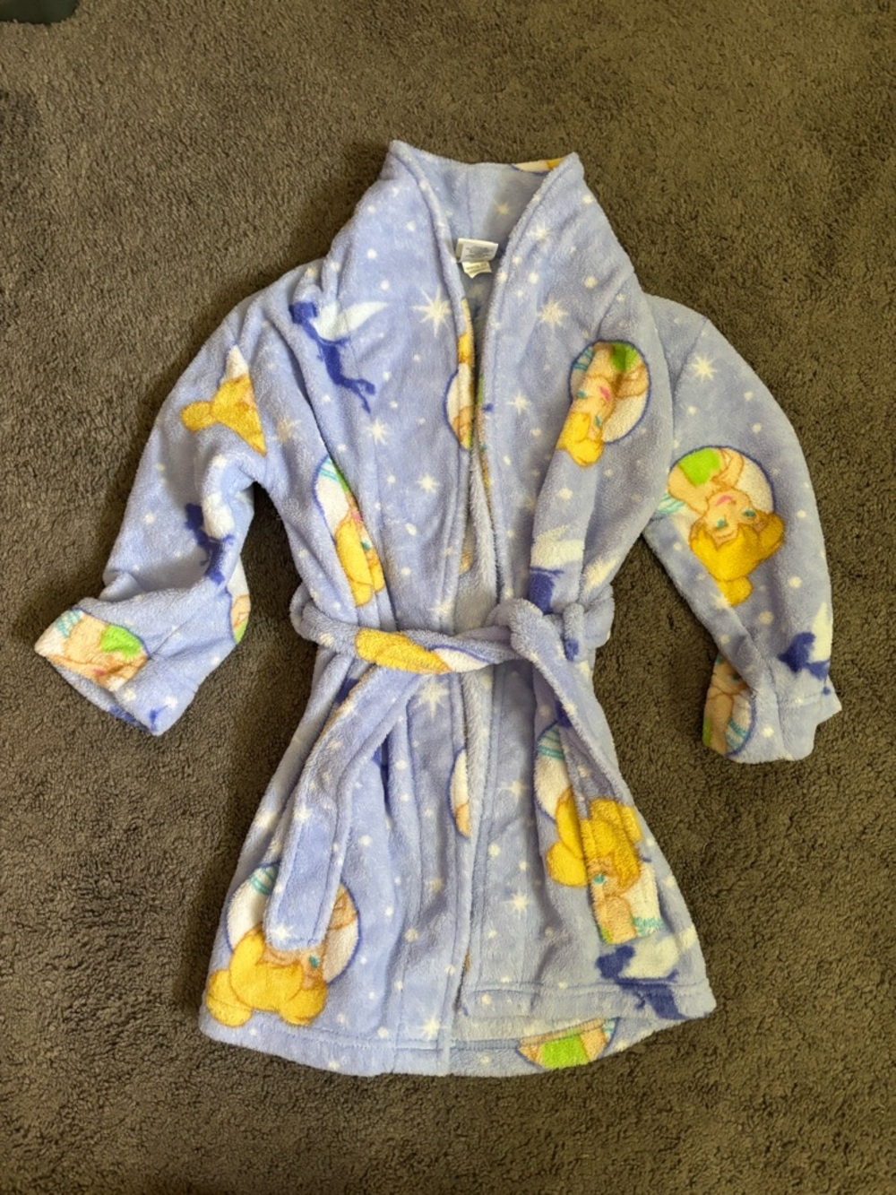 2011 Disney Tinker Bell Girls Purple Fleece Robe Size S 6